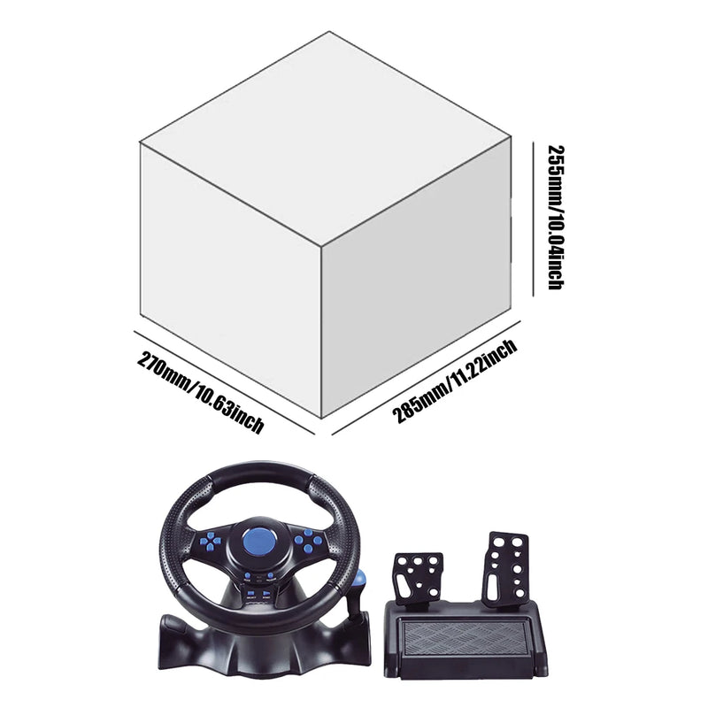Racing Wheel & Pedals Dual Clutch Launch Control Computer USB Car Steering-Wheel for Switch/xbox One/360/PS4/PS2/PS3/PC
