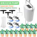 Automatic Plant Flower Watering Pump Home Sprinkler Drip Irrigation Device 2/4/8/16 Heads Pump Timer System Kit Garden Tool