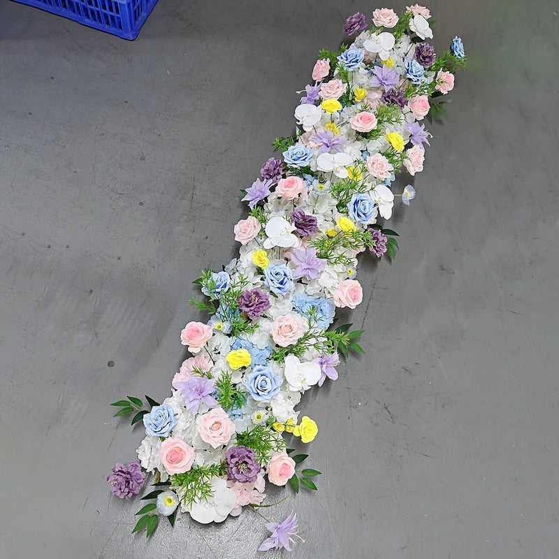 Uflower White Rose Cherry Blossom Wedding Arch Floral Row - View 9 | SAMAG