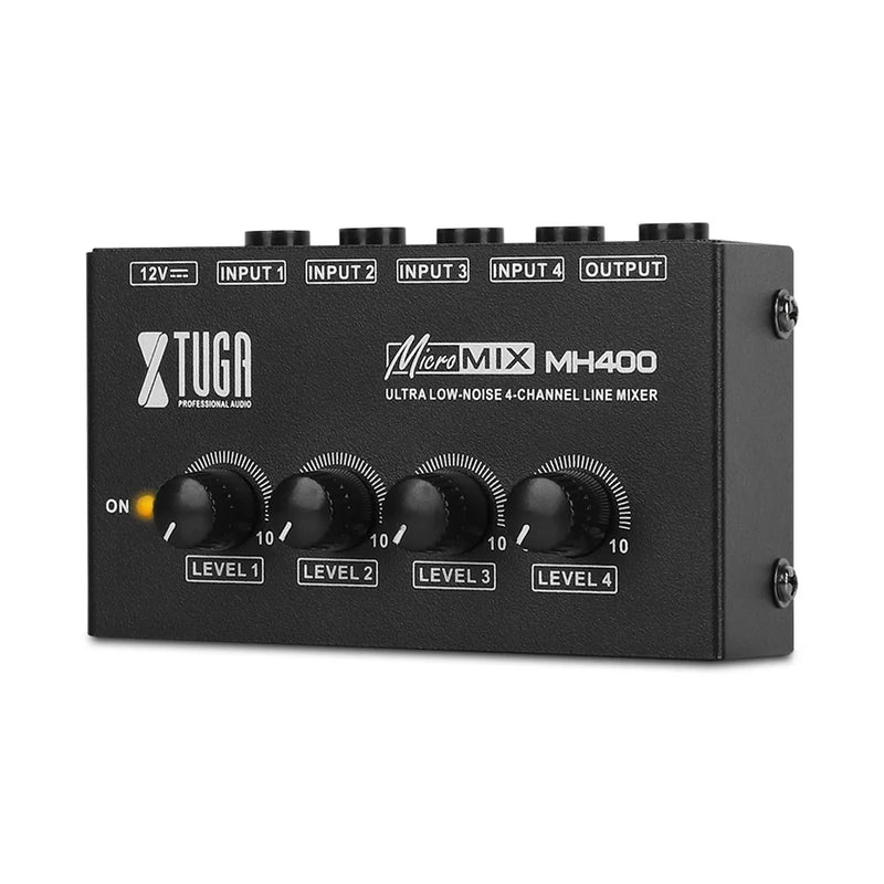 Mini Mixing Console 4 Channel Audio Mixer Mobile Recording Soundcard Studio Podcasting Live Streaming Equipment MH400