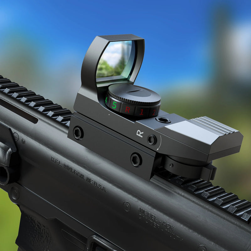 Bestsight Red Dot Sight Holographic Reflex Sight 4 Reticle Optics Red and Green Illuminated Collimator Sight Hunting Scopes