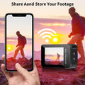New 4K Ultra HD WiFi Action Camera 2.0 Inch Screen 1080P 10M 150D Underwater Body Waterproof Camera Helmet Video Recording