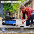 7mm 9" Pipe Inspection Camera with Trolley Pull Rod IP68 Sewer Pipeline Industrial Endoscope 512HZ Self-leveling Meter Counter