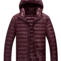 2026 Men Black Hooded Coat, Blue Zipper Control Winter Down Jacket, Green Lightweight Design Parkas Jaqueta, Asian Size M-5XL