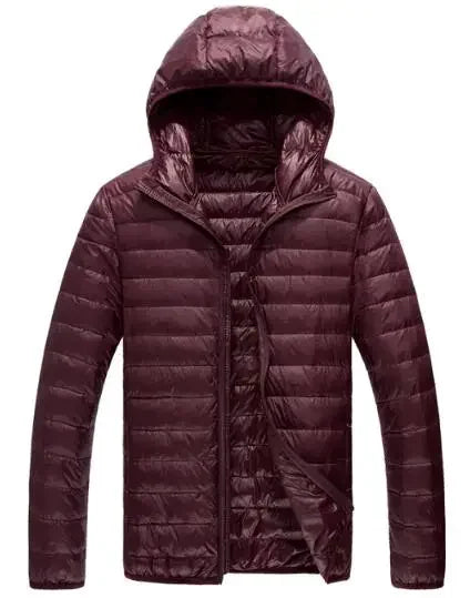 2026 Men Black Hooded Coat, Blue Zipper Control Winter Down Jacket, Green Lightweight Design Parkas Jaqueta, Asian Size M-5XL