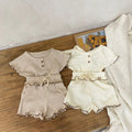 TZ2626 New Girls' Short - Sleeved Summer Style Baby Waffle - View 2 | SAMAG