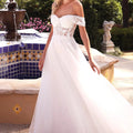 Customized A Line Wedding Dresses Off Shoulder Lace - View 4 | SAMAG