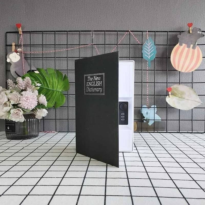 Metal Book Money Box Simulation Hollow Piggy Bank with Lock Combination Security Safe Jewelry - View 2 | SAMAG