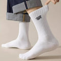 1/6/12 Pairs Men's Anti Odor Sweat Absorbing Crew Socks male Printing Letter Soft Comfortable and Breathable man Casual Socks﻿