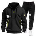 Men's autumn and winter suit zipper hoodie + trousers casual sportswear warm | SAMAG