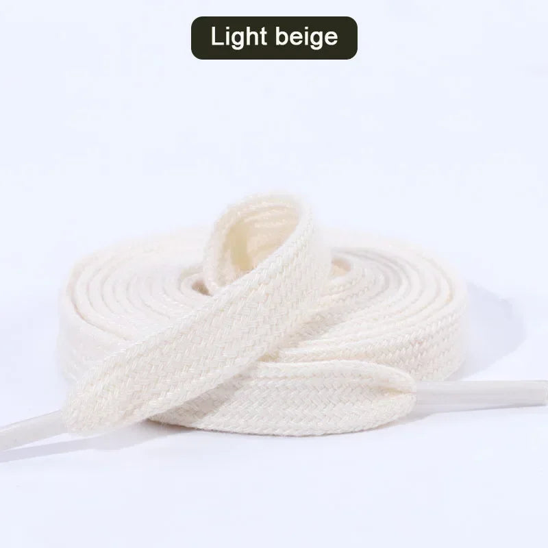 Cotton Shoelaces 1CM Width Flat Shoe laces Tennis Sneakers Shoelace 80/100/120/140/160CM Laces for Shoes Accesories 1Pair