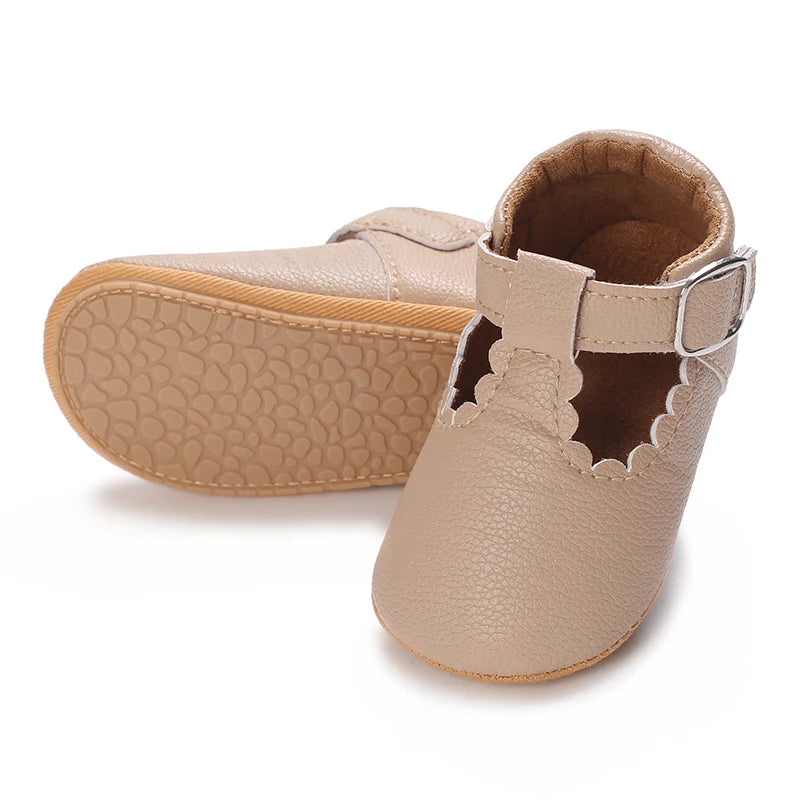 NEW Baby Baptist Shoes Girl Boy Shoes Lace Rubber Sole Anti-slip Toddler First Walkers Infant Crib Shoes Newborn Girl Moccasins