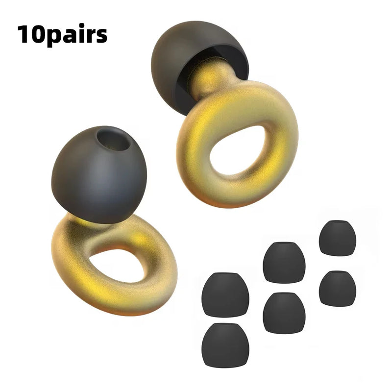Quiet Ear Plugs for Noise Reduction – Super Soft, Reusable Hearing Protection for Sleep,Swim, Work 8 Ear Tips in XS/S/M/L
