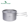 Boundless Voyage 1.2L 1.8L 2.4L Titanium Pot 0.7L Camping Kettle Cookware Outdoor Portable Stackable Ultralight Cooking Mess Kit