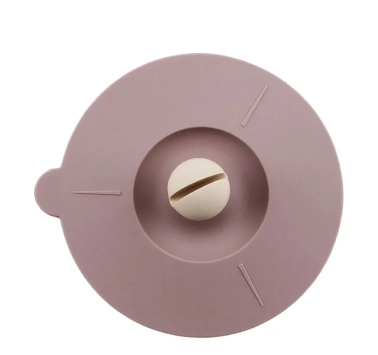 Silicone Mug Cover Food Grade Anti-dust Silicone Hot Cup Lids with Spoon Holder