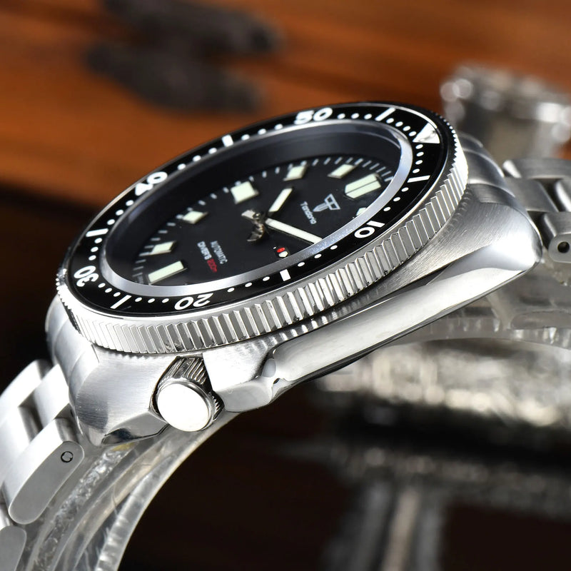 Tandorio 44mm Men's Automatic Mechanical Dive Watch Miyota 8215 PT5000 200M Waterproof Sapphire Glass Date - Visuel 4 | SAMAG