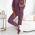 Autumn Three-Piece Set Women's Suit Striped Tape Patch Buttoned Jacket + Tank Top + Pants Sets Lady Sportswear Casual Tracksuits