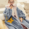 Winter Pajamas For Women Cartoon Hooded Long Robe Cute | SAMAG