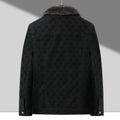 Men Fashion Men Fur Collar Fleece Warm Leather Jackets Male Multi-pockets Casual PU Leather Coats Short Jackets Men Clothing 5XL