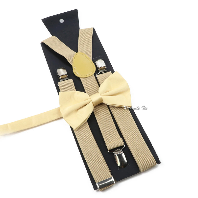 Fashion Men Kids Suspender Bowtie Sets For Wedding Party | SAMAG