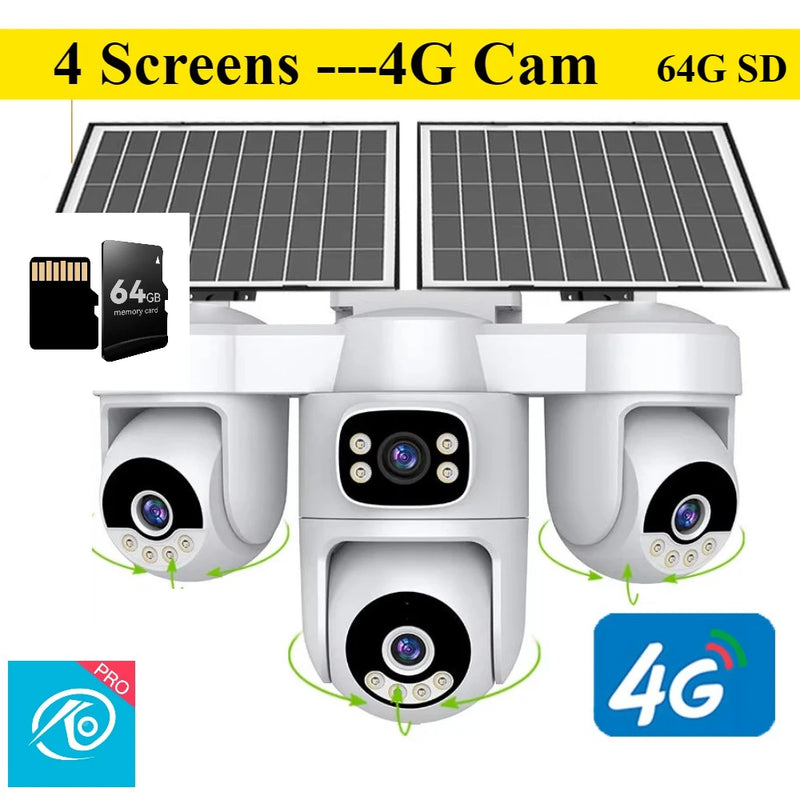 15MP 4G AOV Wireless Solar Camera 4G Sim Card Solar CCTV Auto Tracking Outdoor Protection Solar Security Camera Battery O-kam