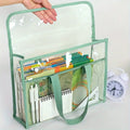 Large-capacity transparent file bags - Multi-pocket design, suitable for tablets, A4 paper and stationery, Back-to-School season