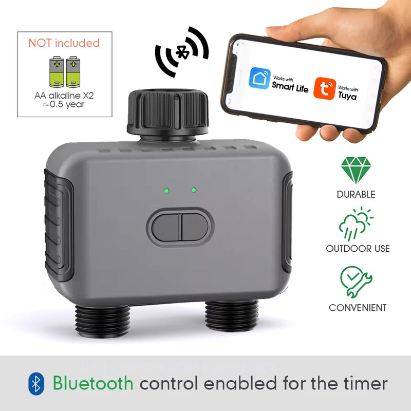 Garden Smart Bluetooth APP Remote Control Timer Irrigation Set 1/4'' Hose Adjustable 8-hole Sprinkler Automatic Watering System