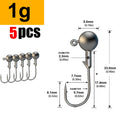 5pcs 1g 2g 3g 4g 5g 10g 20g 22g 25g 28g crank Jig head hook fishing hook head Jig lure hard bait soft worm jig hook for fishing