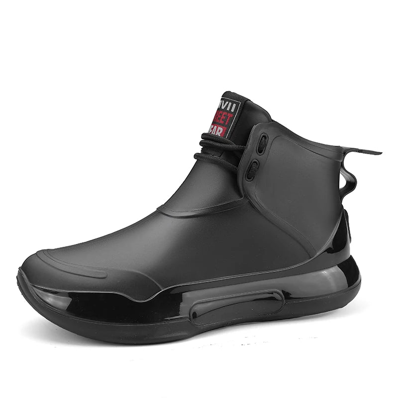 Men's casual rain boots four seasons new anti-slip waterproof outdoor wading fishing water shoes car wash snow kitchen rain shoe
