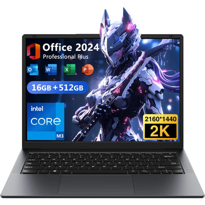 Windows 11 Pro Laptop with 14.1" 2K Screen, 16GB RAM | SAMAG