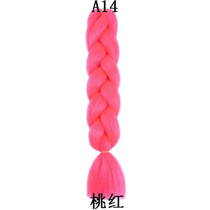 100g 24inch Jumbo Braiding Hair Synthetic Braiding Hair Braid in Hair Extensions Braids Hair for Twist for Daily Cosplay