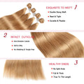 #27 Straight Human Hair Bundles 1/3/4 Pcs Bundles 10-32 Inch 95g/Bundle Brazilian Honey Blonde Hair Extensions Weave Gold Hair