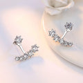New 925 Sterling Silver Moissanite Earrings Noble for Women Exquisite Girlfriend Wedding Engagement - Visuel 2 | SAMAG