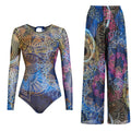 Women's Long Sleeve Swimwear Sunscreen One Piece Swimsuit | SAMAG