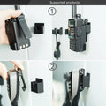 Walkies Talkies Holder 3 in 1 Clip Wall Mount ABS Clip Adhesive Back Rack Back Easy Installs Walkies Talkies Hold Device Stand