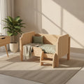 Pet Bed with Step Long-Lasting Wooden Pet Bed Elevated Cat Couch Indoor Furniture Comfortable for Cats, Living Room, Bedroom