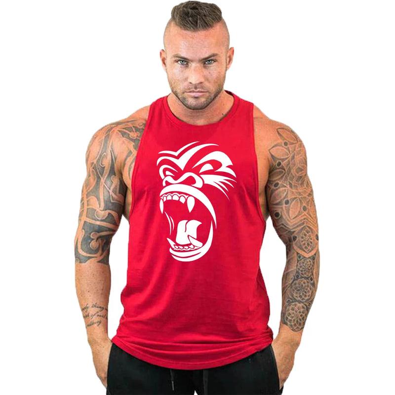 Workout Bodybuilding Sports Brand Gym Mens Back Tank Top Muscle Fashion Sleeveless Shirt Stringer Clothing Singlets Fitness Vest