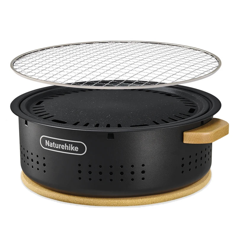 Naturehike Outdoor Tabletop Barbecue Stove High Temperature Resistant Charcoal Pot Split Storage Camping Gear Picnic BBQ Stove