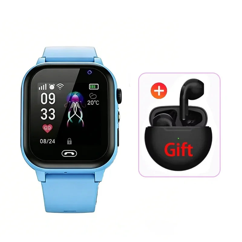 Lenovo NEW 5G GPS Children Smart Watch Camera SOS Call Waterproof SIM Card Support Earphone HD Video Kids reloj inteligente Boy