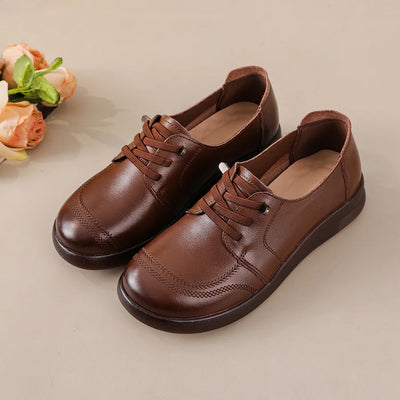 New real leather barefoot flats woman lace up moccasins | SAMAG