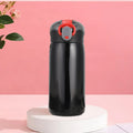 DIY 460ml Portable Kids Thermos Mug With Straw Stainless Steels Cartoon Vacuum Flasks Cute Thermal Water Bottle Customize logo