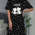 A Lovely Dress for Women Featuring a Cat And Star Letter | SAMAG
