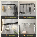 1 Piece Kitchen Facilities Black Aluminum Wall Hook - Perfect For Placing Spatulas And Supplies In The - View 4 | SAMAG