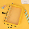 A5 Binder Cute Transparent Binder Notebook Filing Cabinet A5 Ring Pockets Leaf Filing Cabinet A5 Macaron Binder HYJ02