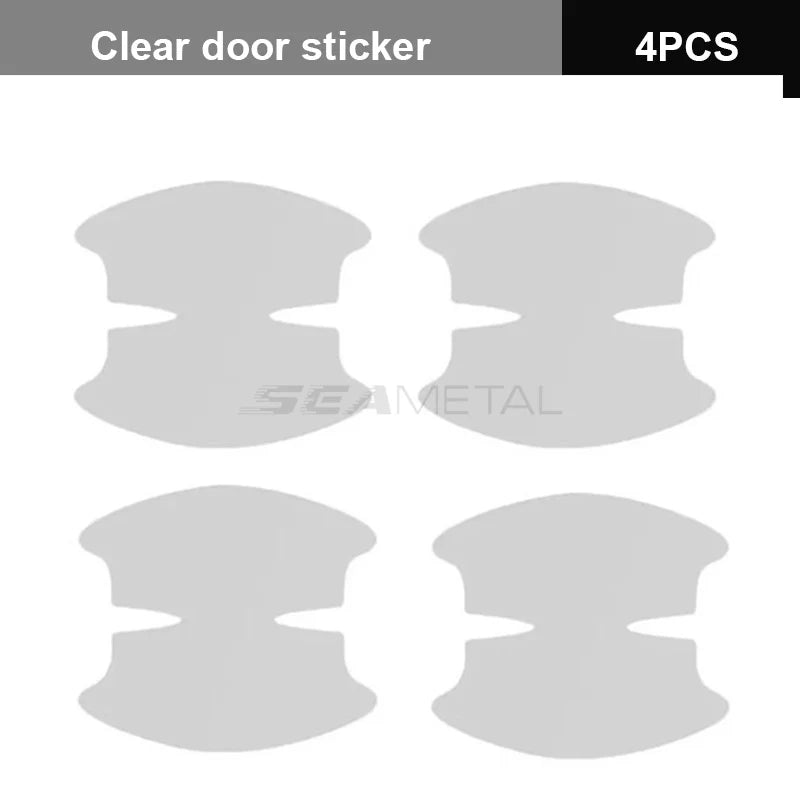 SEAMETAL 8PCS Universal Car Door Handle Bowl Scratch Protective Stickers Transparent Car Handle Anti-collision Protection Strip