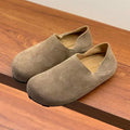 Zuecos De Mujer Suede Mule Shoes Women's Single Shoes 2026 Spring Autumn Baotou Half Slippers Outdoor Pull on Clog Mules Femme
