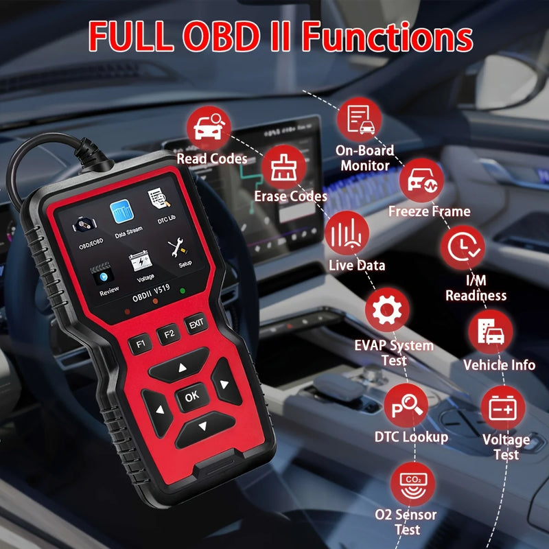 Professional V519 Obd2 Scanner Diagnostic Tool Real Time Code Reader Check Engine Light Scan Tool for All Obdii Cars since 2003
