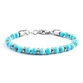 2026 Classic 6mm Tiger Eye Stone Hematite Beaded Bracelet Adjustable Stainless Steel Chain Bracelet for Men Women Jewelry Gifts