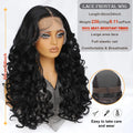 Latisha Lace Frontal Wigs Synthetic 24 Inch Loose Curl Pre Plucked Lace Frontal Wig For Women Highlight With Baby Hair 13X6 Wigs