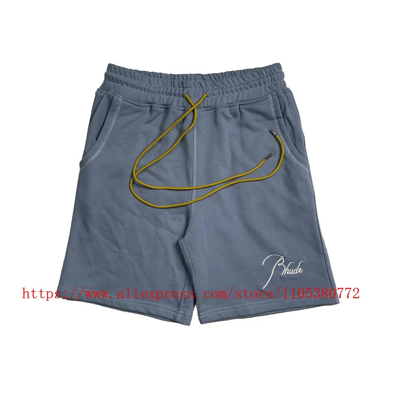 Style RHUDE Men's Casual Shorts Hip Hop Elastic Waist | SAMAG